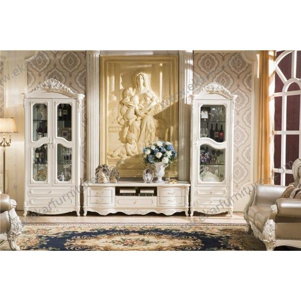 Modern Furniture Solid Wood Glass Cabinet Tv Stand TV 662