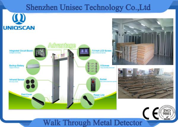 High Sensitivity 33 Detecting Zones Walk Through Metal Detector Gate Easily Installed For Airport Security Checking