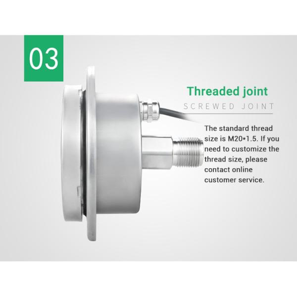 Digital Display Water Pressure Meter with Customized Support and -1-0....2.4 Range