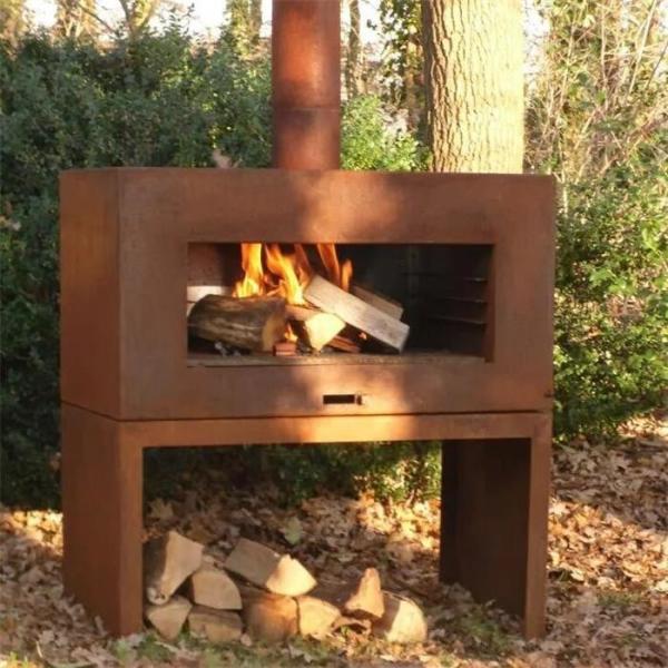 ISO9001 Pular que resiste ao obelisco de aço Chiminea para o quintal do pátio
