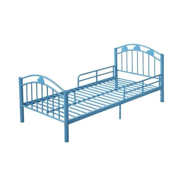 Blue Childrens Metal Bed Frame , Metal Toddler Bed Environmental Protection
