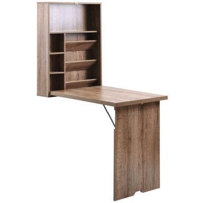 Durable 23.6''W Oak Folding Bookcase Table 36lbs Space Saving