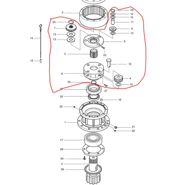 Assy несущей качания Solar150LC Solar140w DX140 применяется на DAWOO/DOOSAN 230-00018/230-00017