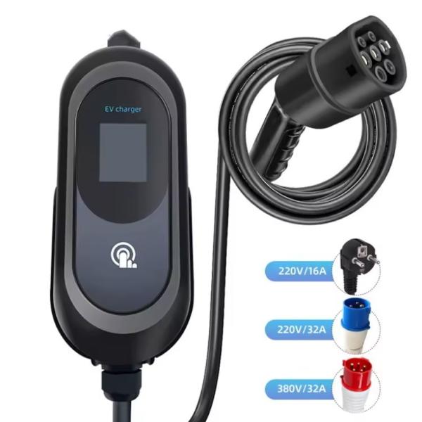 Smart Fast Weatherproof Outdoor Portable EV Car AC Charging Pile With Battery Wall-Mounted Charging Stations Free Standi