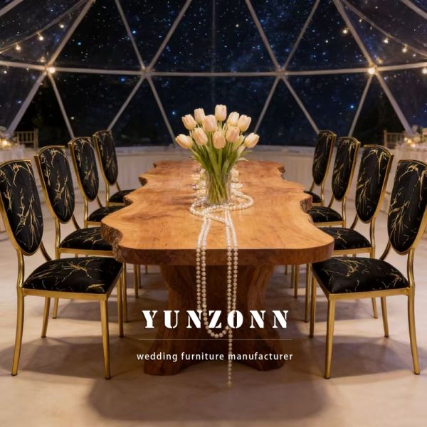 Gold Themed Weddings and Hotels Black Velvet Cushioned Metal Stackable Banquet Chairs