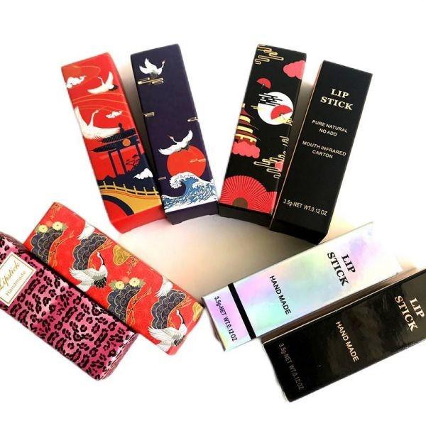 CMYK 4 color Custom Lip Gloss Packaging Box 350g C1S Material