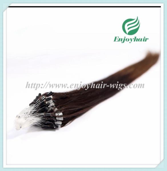 Micro ring loop hair extensions 16-26L brazilian remy hair T2/8# color hair