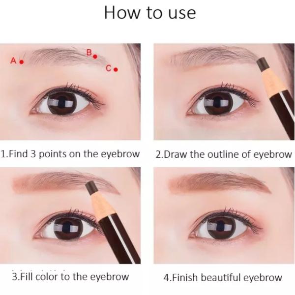 5 карандаш брови лезвия 18cm бумажного крена цветов микро- водоустойчивый