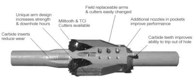 Rock Reamer R4 Body with TCI Cutter 8 1/2, 10, 12, 15, 17 1/2 for HDD drilling