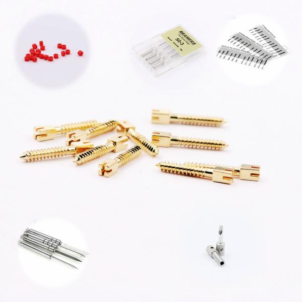 120 pcs different diameter ouro golden post dental screw post as foothold