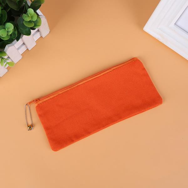 Customized Logo Print Canvas Pencil Bag for Customer Requirements