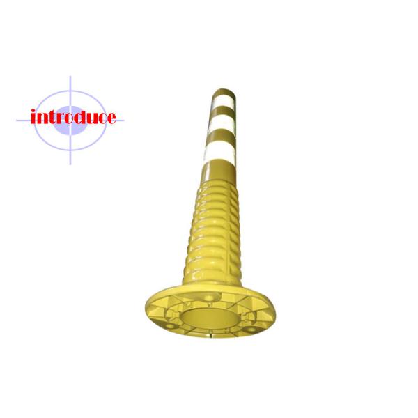 CE 1.1kgs Certificate Logo Post Yellow Reflective Traffic Bollard 100% PU Road Flexible Spring Warning Barrier Post