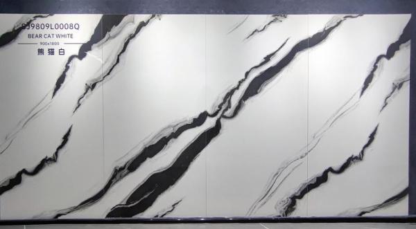 Carrelage en porcelaine émaillée polie blanc Carrara 900x1800mm antidérapant
