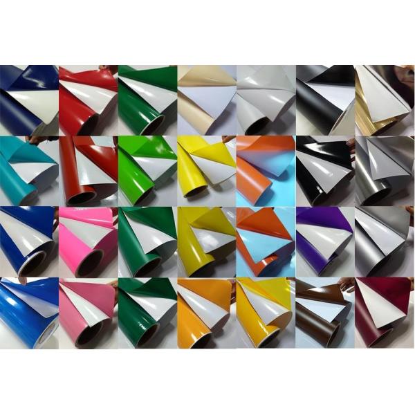 Glossy 1060mmx50m Multi Color Vinyl Stickers Permanent Adhesive