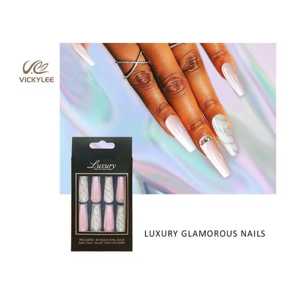 Le faux de marbrure de ballerine de long cercueil à la mode cloue la pleine couverture