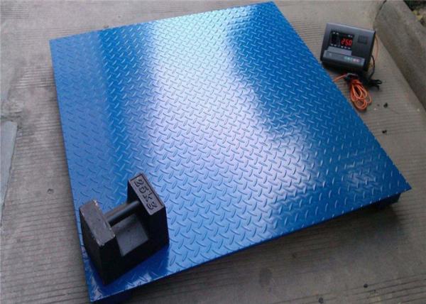 Blue Color Coated Industrial Weighing Scales 4mm Decorative Pattern