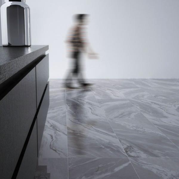 Interior Wall Occasion Polished Porcelain Grey Marble Floor Tiles 60x120 Modern Style