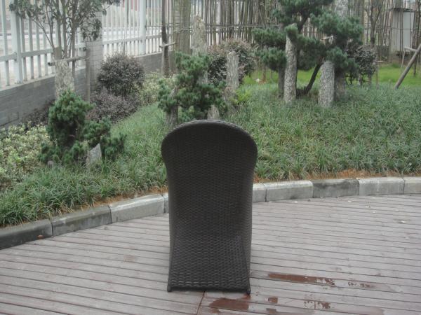 Black UV Resistant Wicker Rattan Garden Dining Sets For Restaurant