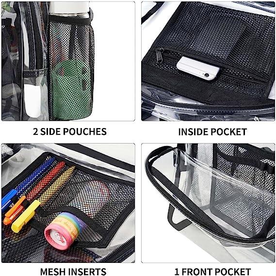 Transparent Clear Backpack See Through Security Clear Backpack Heavy Duty Backpack For Work