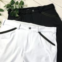 Calças masculinas da equitação do aperto do silicone do remendo do joelho com bolsos