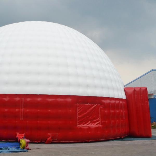Giant Inflatable Igloo Tent , Red White Blow Up Dome Tent For Advertising Activity
