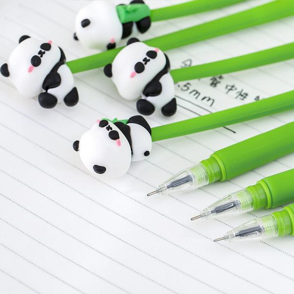 0.5mm Cute Panda Creative Gel Ink Pen Student Stationery Silicone Gel Pen