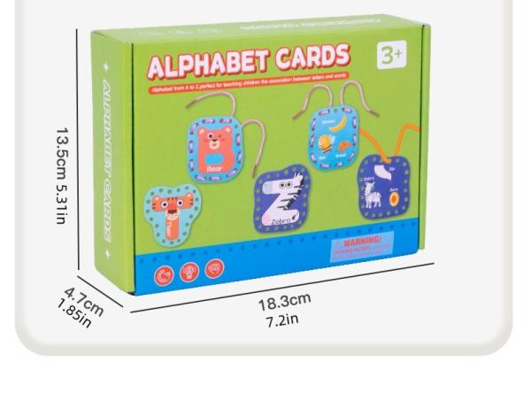 Double Sided Sewing Cards Imagination Development Lacing Toys Games for Children