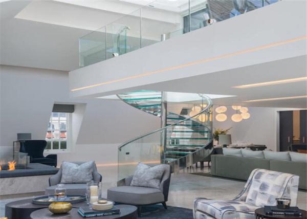 Modern Residential Space Saving Spiral Staircase , Loft Spiral Staircase No Welding