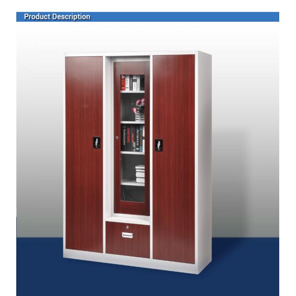 KD Electrostatic Powder Coating 0.23 CBM Metal Wardrobe Cabinet