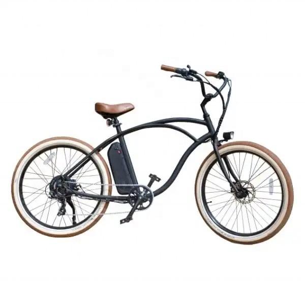 7 speed Beach Cruiser Electric Bike 48V 500W Vintage Electric Bicycle 26 Inch