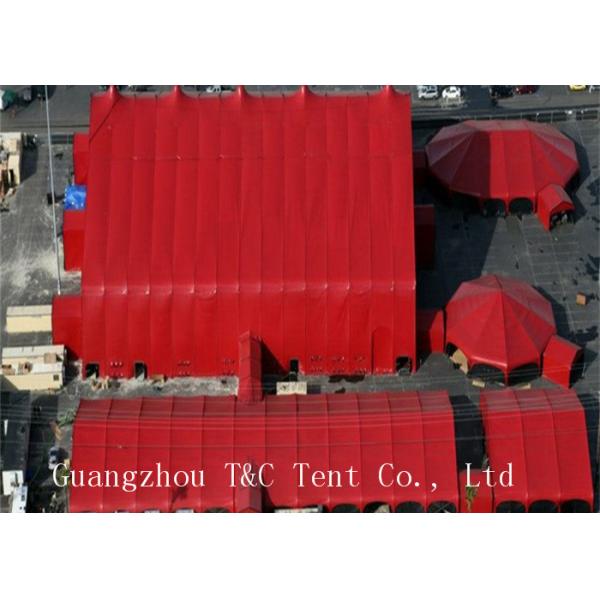 Red Color Wedding Event Tents Light Frame Steel Structure With Sandwich Panel