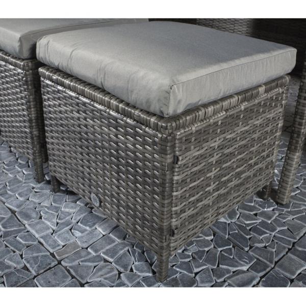 Leisure Outdoor AJUNION 9 Seating PE Rattan Garden Dining Furniture Set with Cushions