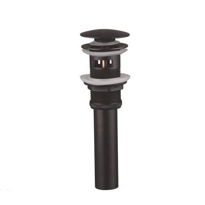 Vessel Sink Bathroom Drain Fittings 1 1/2 1 3/4 Black Pop Up Drain With Overflow