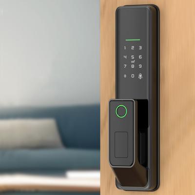 Antitheft Alarm Tuya Smart Door Lock With Camera Password RFID Card Multifunction Unlock