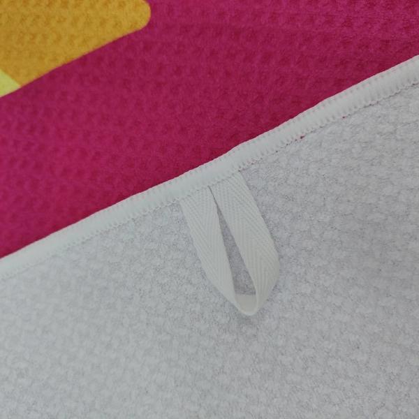 OEM Custom Design Printed Sublimation Reactive Printed Microfiber Waffle Weave Waffle Golf Towel