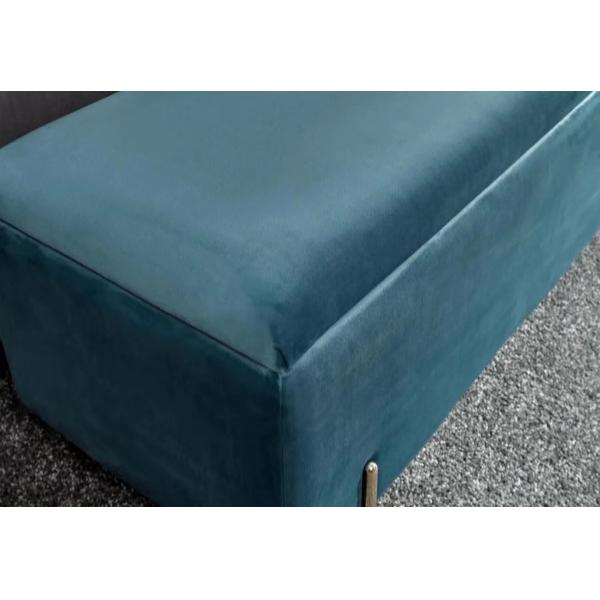 Upholstered Blue Living Room Storage Ottoman Practical For Home Office