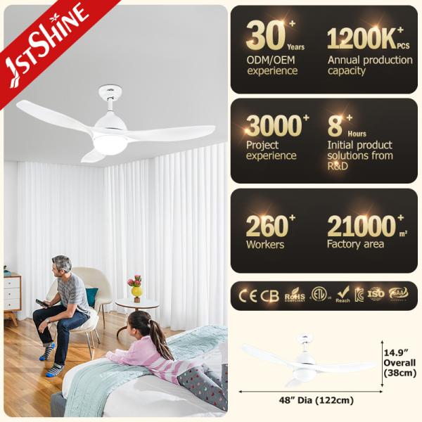 Fã de teto interno moderno de 48 polegadas com luz do diodo emissor de luz do brilho de 3 CLR