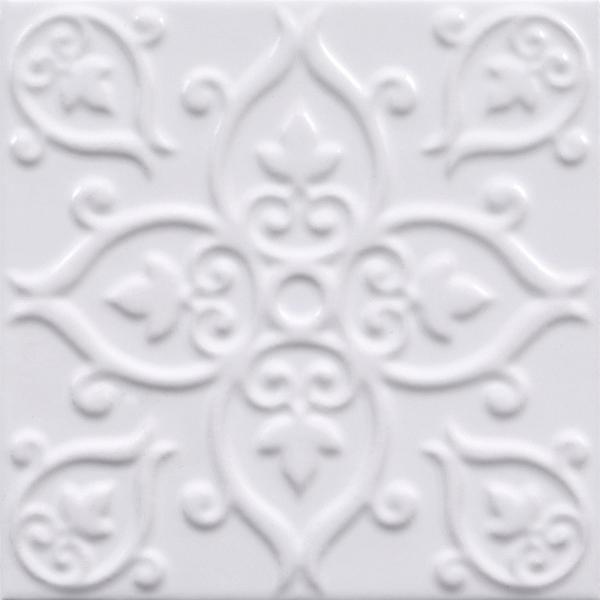 White Ceramic Rustic Tile 200x200mm Antibacterial Wall & Floor