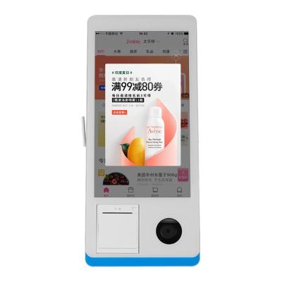 Restaurants en libre-service Kiosque de commande Windows 8+128GB Kiosque de paiement en libre-service avec imprimante Nfc Scanner de code QR