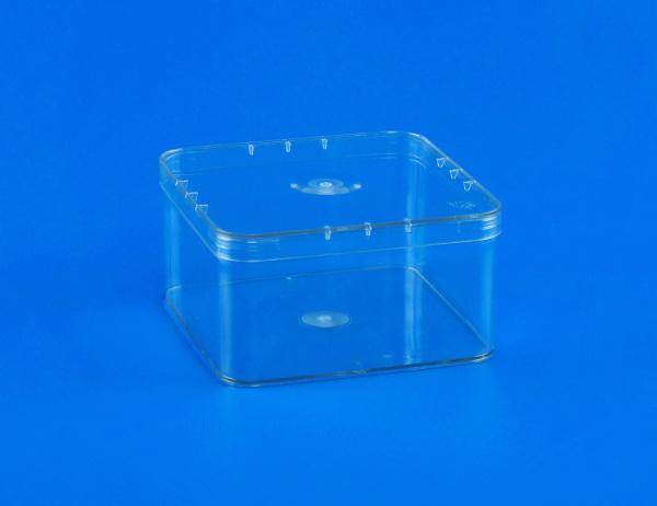 Transparent Square Plastic Jars , Food Grade PE Chocolate Storage Box