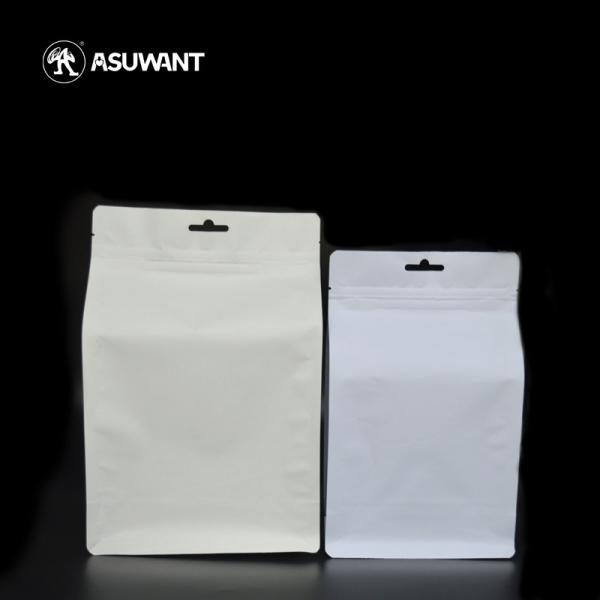 Biodegradable Kraft Paper k Bag Moisture Proof Different Sizes With U Notch