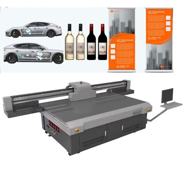 Canvas Metal Porcelain Glass Large Format Printing Machine UV Flatbed Printer