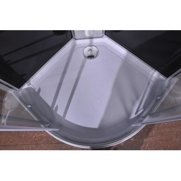Steam Massage with Electronic computer panel Circle Quadrant Shower Cabin with white acrylic tray and roof