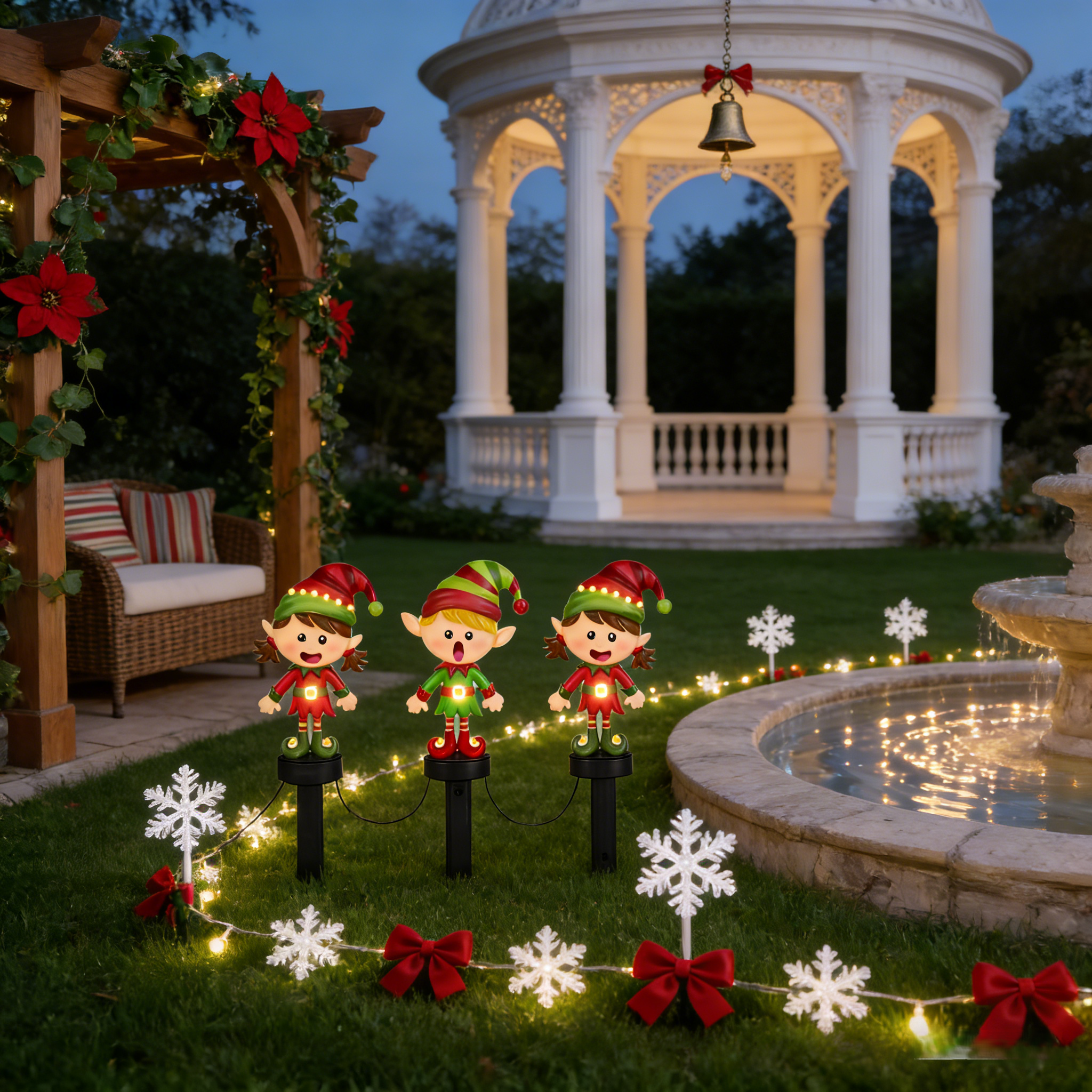 40cm Height IP65 Waterproof Energy-Saving LED Christmas Ground Stake Lights for