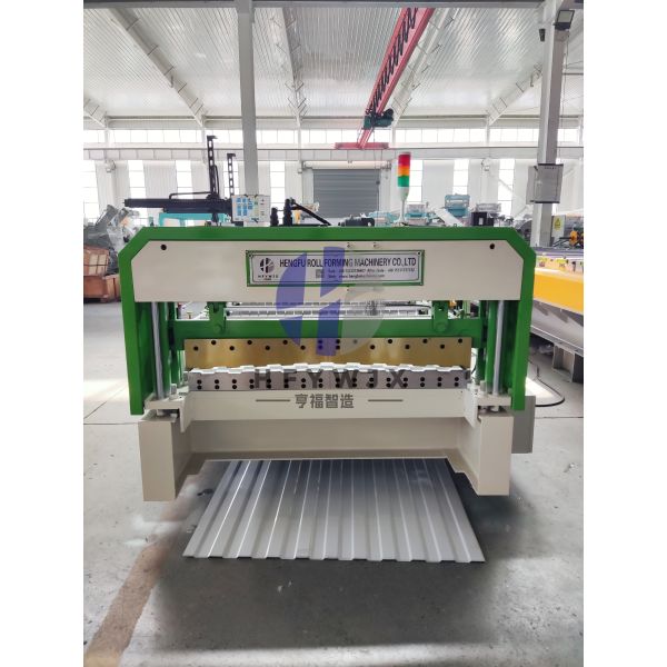 0.3-0.8mm Thickness C8 Roof Roll Forming Machine PLC Control System