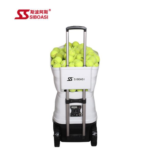 Portable Tennis Ball Tosser Machine Top And Back Spin Adjustment