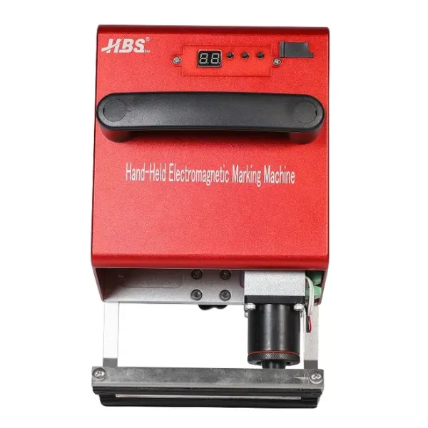 Battery Handheld Electric Punching Equipment On Metal Workpiece