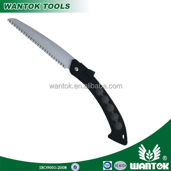 Folding Pruning Saw with Triple Bevel Grinding Teeth and Long-lasting Obsidian Blade