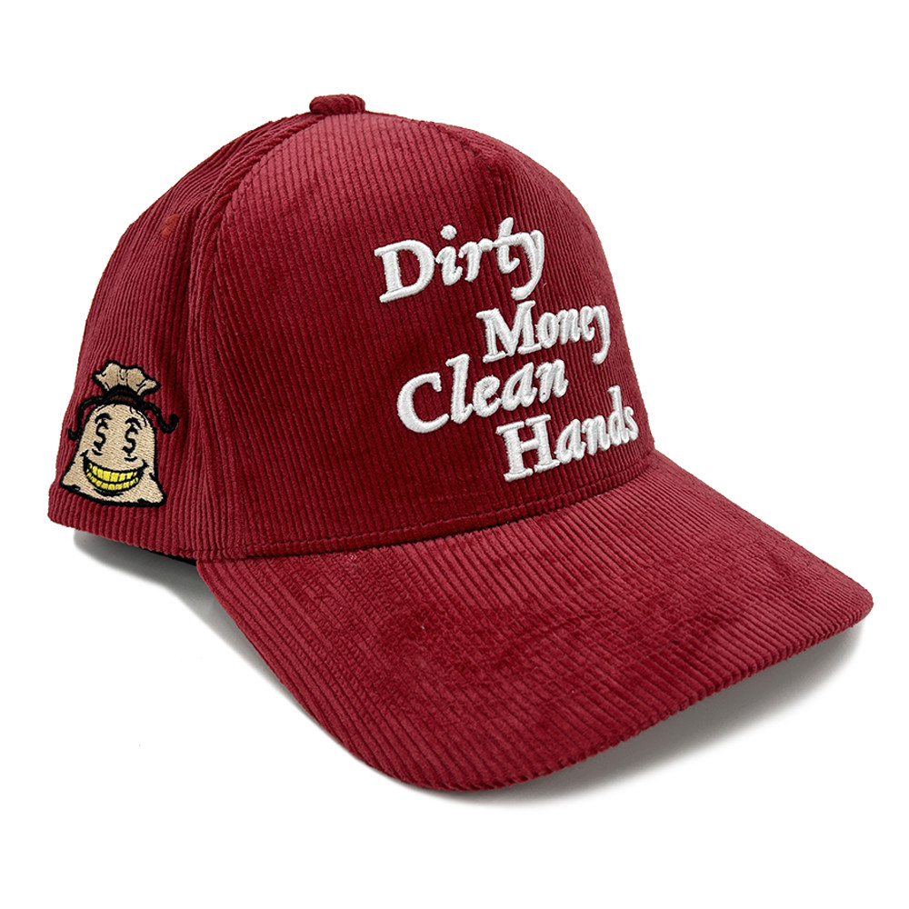 Custom Baseball Caps 3D Puff Embroidery Logo Sport 5 Panel Corduroy Design
