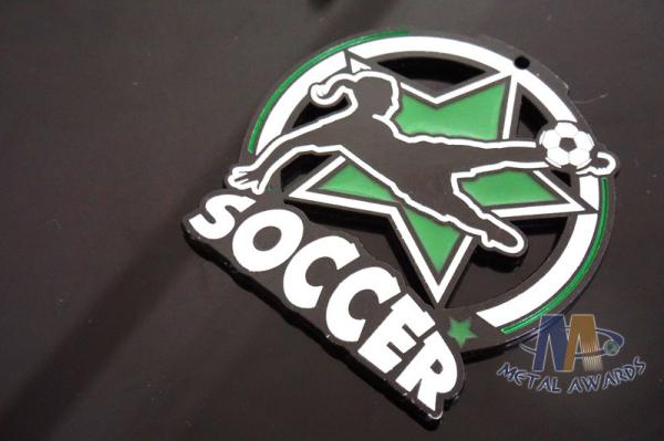 Die Casting Zinc Alloy Soft Enamel Metal Soccer Glow In The Dark Medals For Any Events